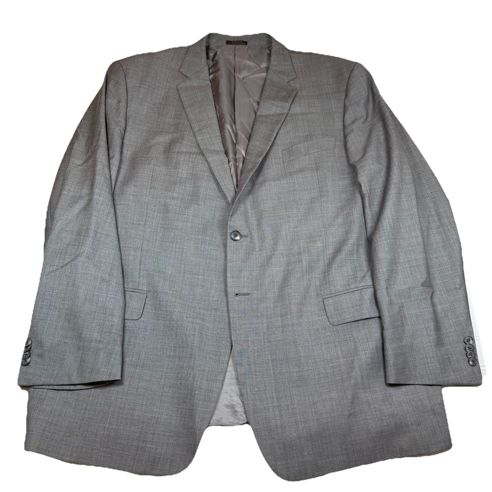 Tollegno 1900 Wool Blazer Men's 50L Grey Tight Pattern GUC Made In‎ USA